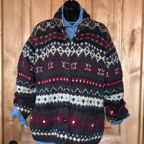 Vintage Ralph Lauren Hand Knit Cardigan - Picture 2 of 15